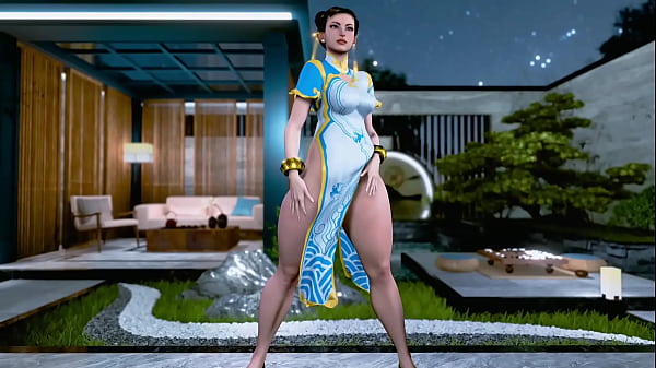 Chun li gordinha posa sozinha de vestido sem calcinha