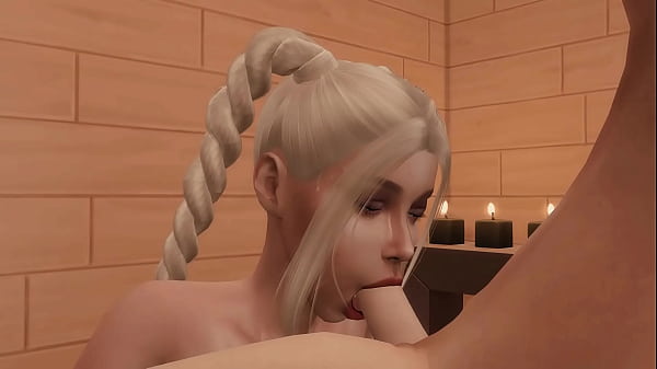 Madrasta futanari sodomiza meia-irmã na mesa de massagem